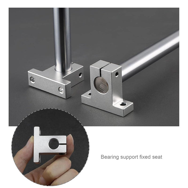SING F LTD 4pcs SK12 Linear Shaft Support Bracket Mount 12mm CNC Linear Motion Ball Slide Units Rail Support Guide Shaft Bearing for 3D Printer Multi-axis Machine - Image 3